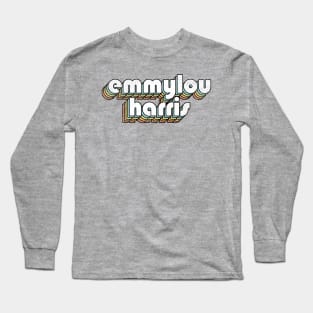 Emmylou Harris - Retro Rainbow Letters Long Sleeve T-Shirt